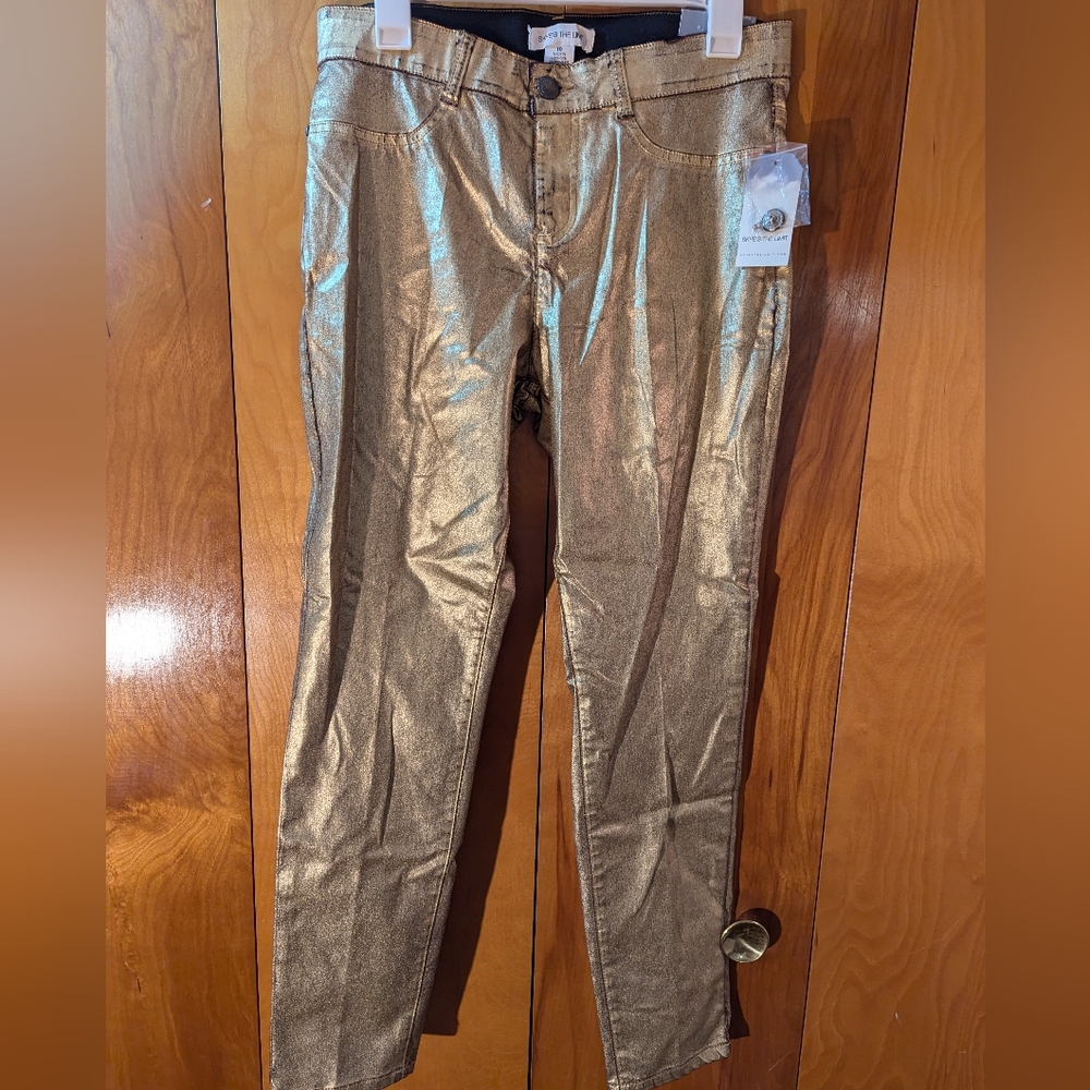 Skye's the Limit Gold metallic pants